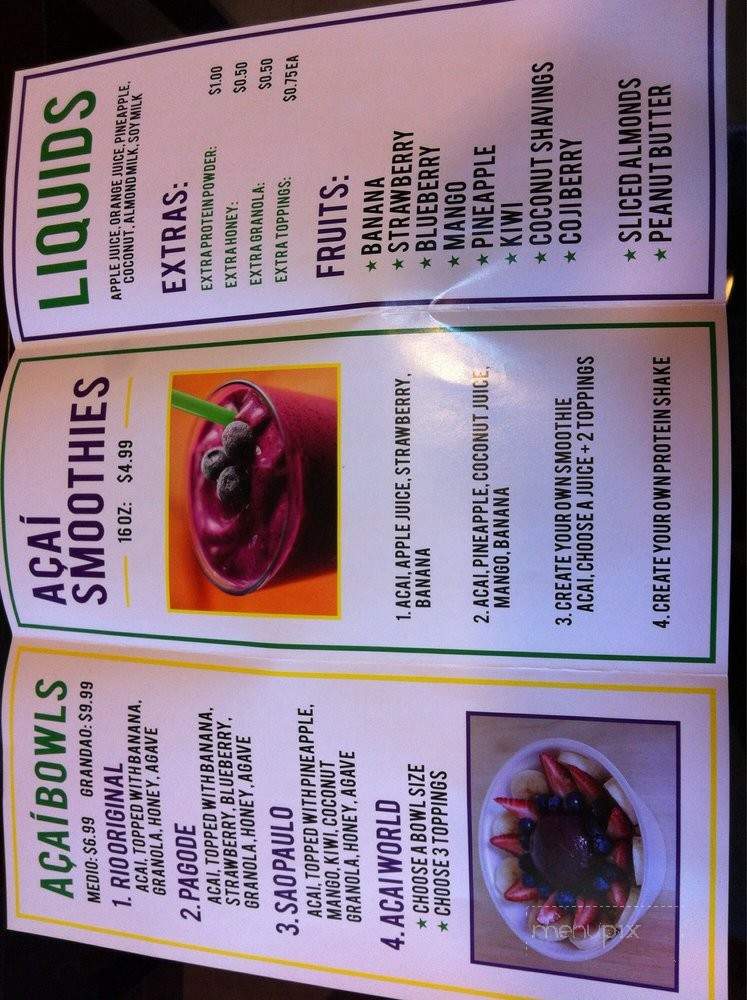 Acai World - Downey, CA menu_pic