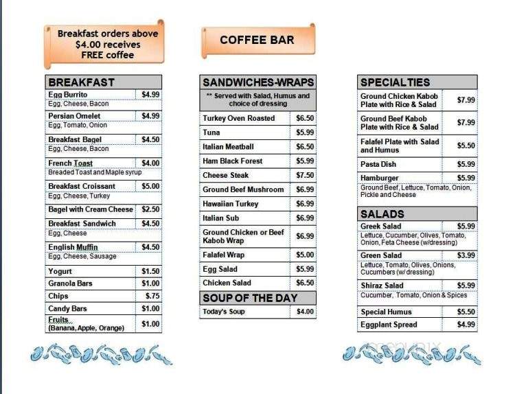 Melina's Mezzes - Calabasas, CA menu_pic