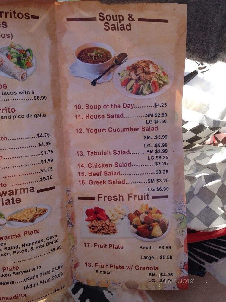 Mexi Shawarma - San Fernando, CA menu_pic