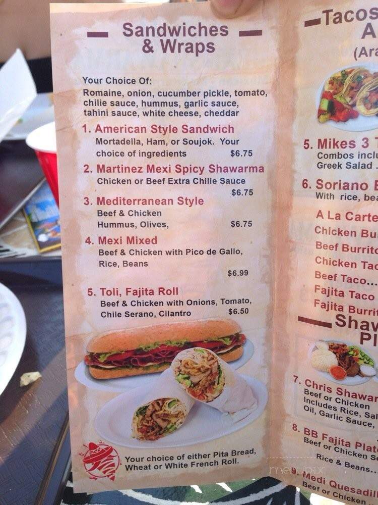 Mexi Shawarma - San Fernando, CA menu_pic