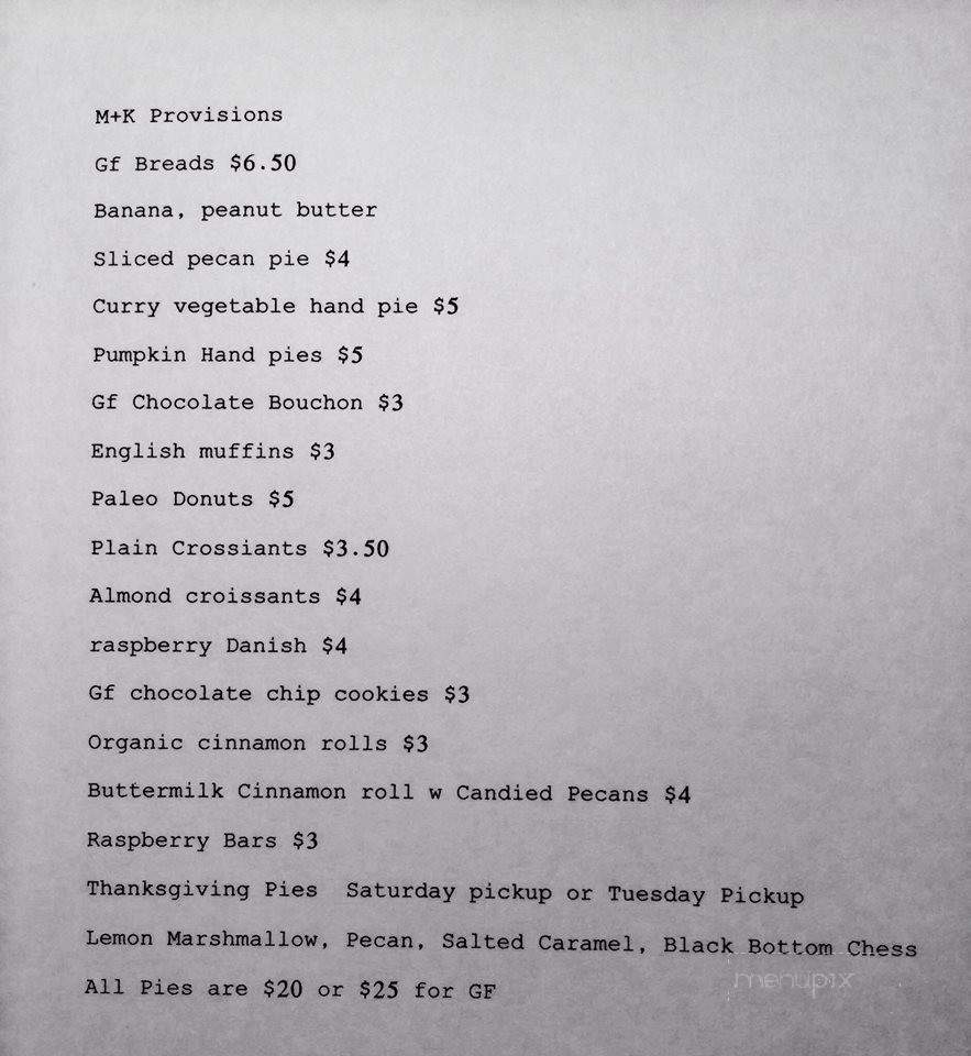 M+K Provisions - Hawkins, TX menu_pic