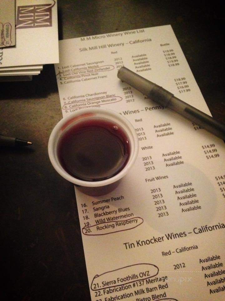 M M Micro Winery - Wilkes-Barre, PA menu_pic