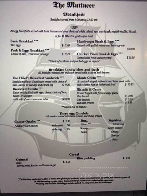 The Mutineer - Grayland, WA menu_pic