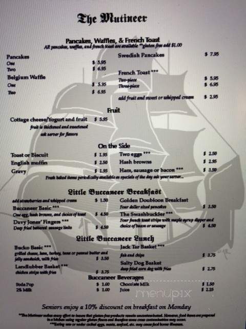 The Mutineer - Grayland, WA menu_pic