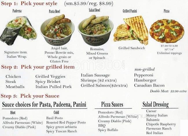 Arezzo Italian Street Food - Southlake, TX menu_pic
