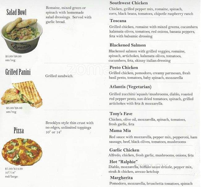 Arezzo Italian Street Food - Southlake, TX menu_pic
