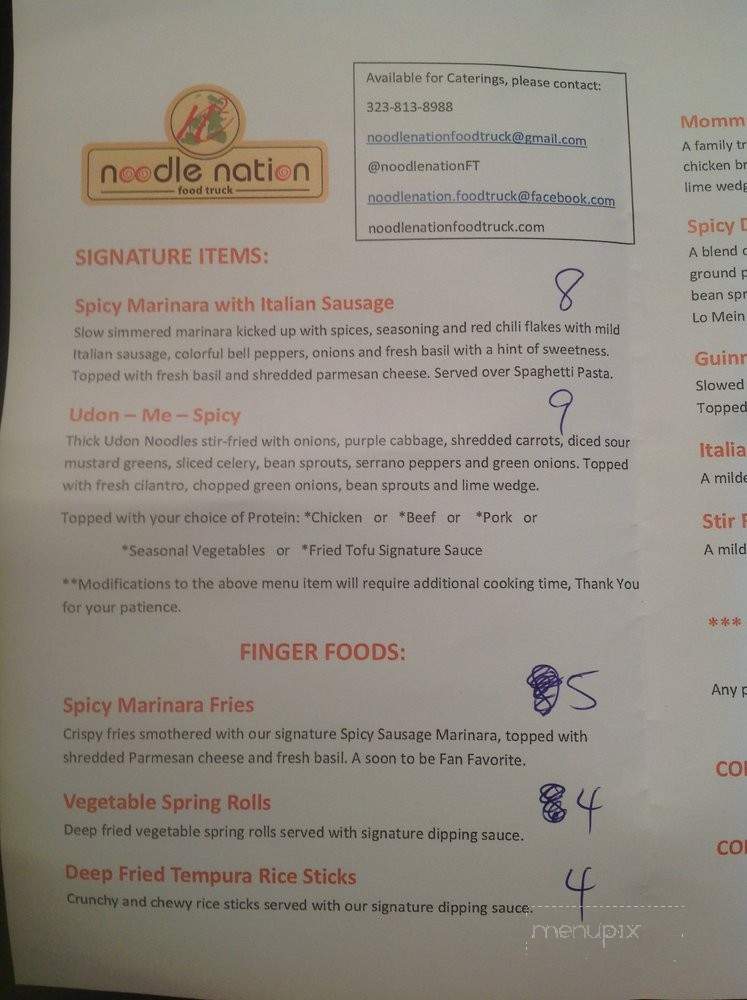 Noodlenation Food Truck - San Gabriel, CA menu_pic