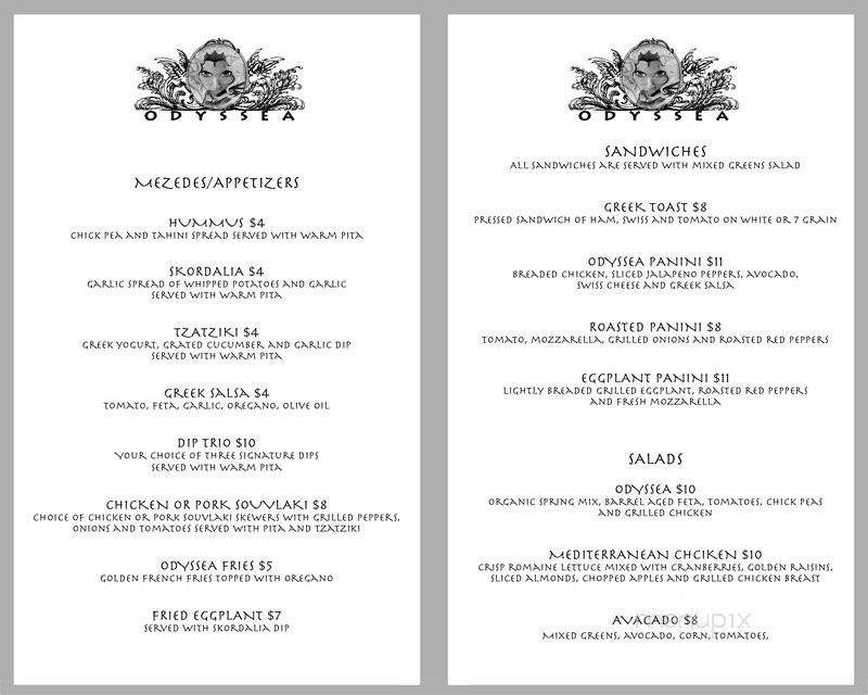 Odyssea - Brooklyn, NY menu_pic