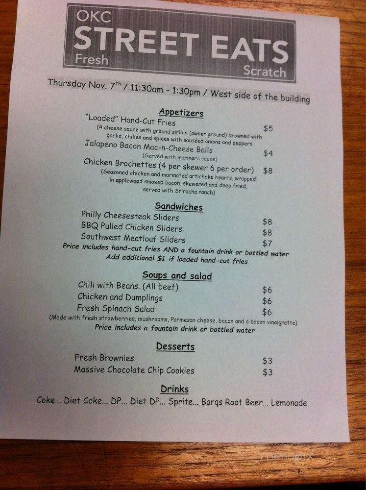 OKC Street Eats - Oklahoma City, OK menu_pic
