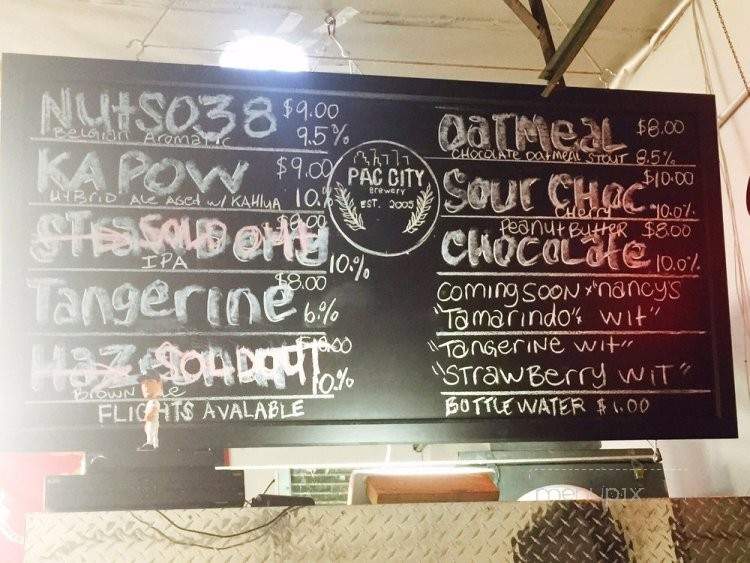 Pac City Brewery - Los Angeles, CA menu_pic