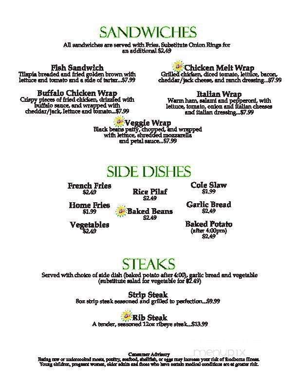 Pacer's Rib House - Cleveland, OH menu_pic