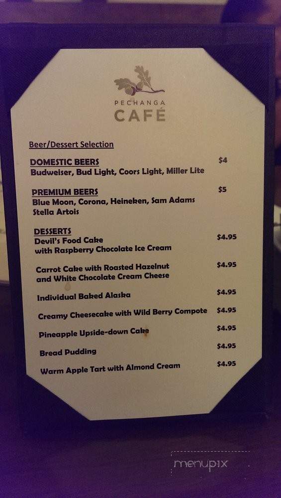 The Pechanga Cafe - Temecula, CA menu_pic