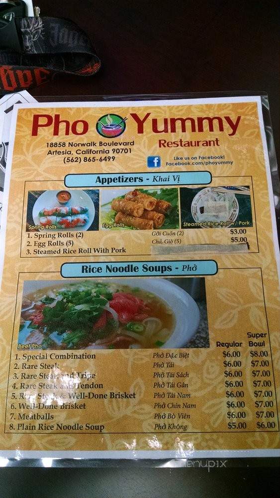 Pho Yummy Artesia - Artesia, CA menu_pic