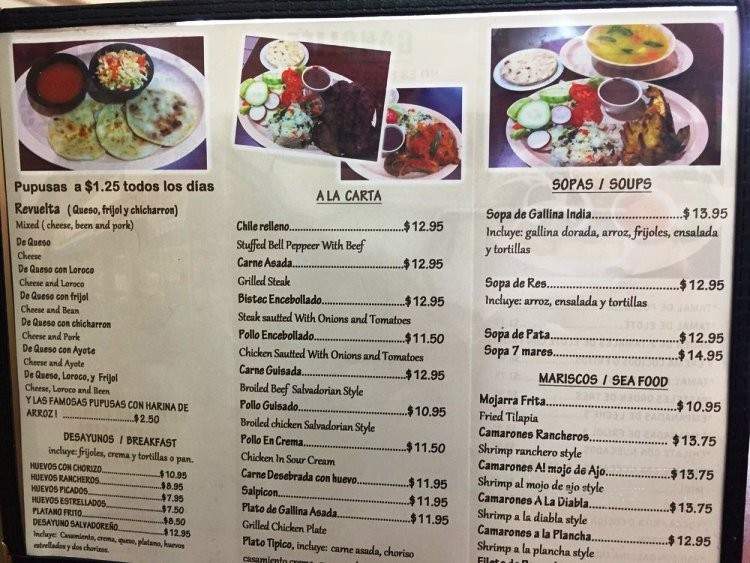 El Pueblo Pupuseria and Salvadoran Restaurant - Los Angeles, CA menu_pic