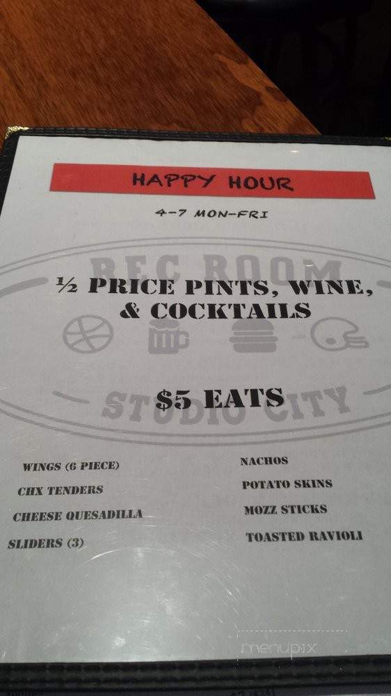Rec Room - Valley Village, CA menu_pic