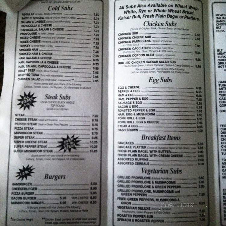 Sack O' Subs - Atlantic City, NJ menu_pic