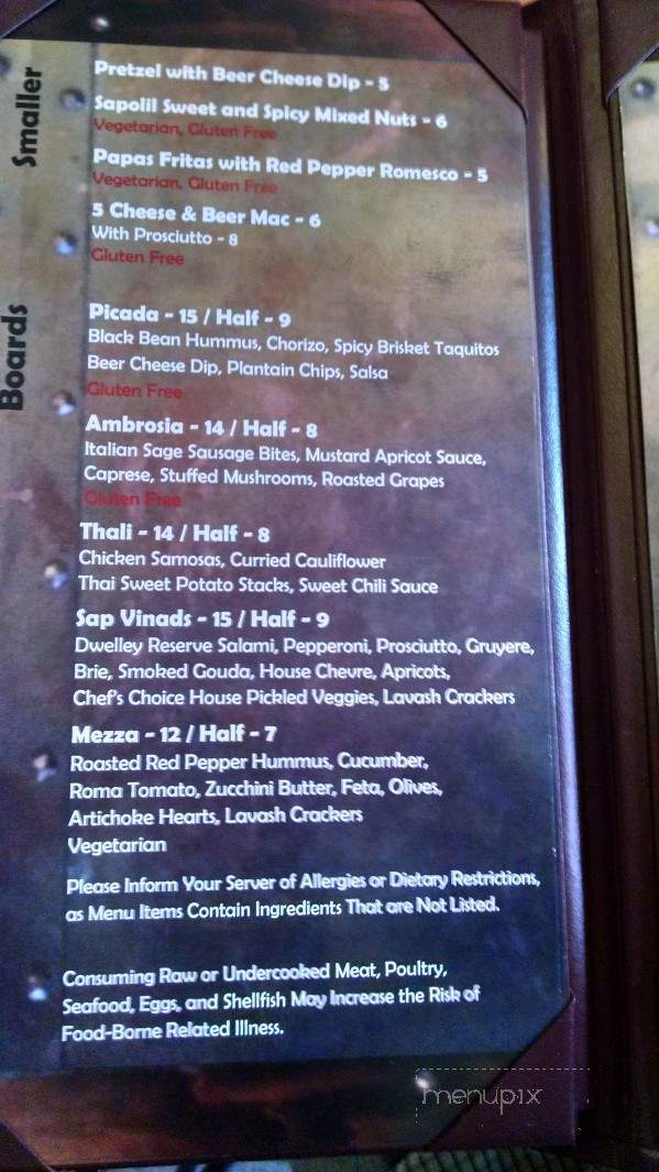 Sapolil Cellars - Walla Walla, WA menu_pic