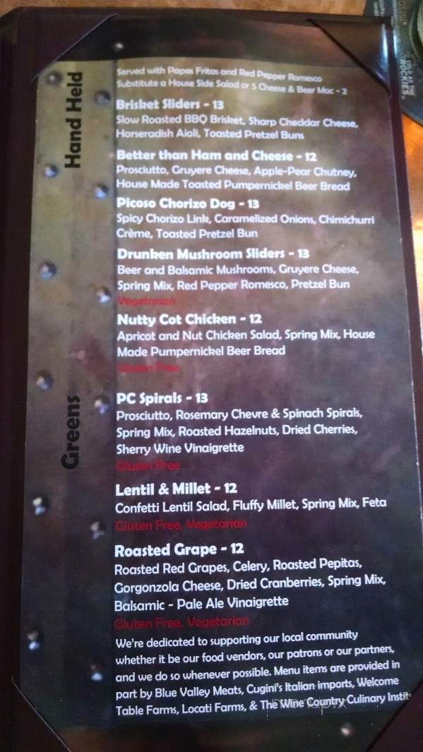 Sapolil Cellars - Walla Walla, WA menu_pic