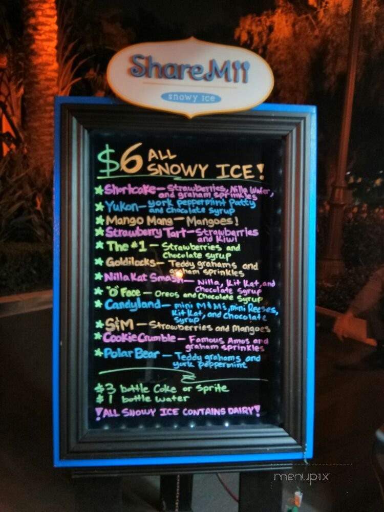 ShareMii - Los Angeles, CA menu_pic