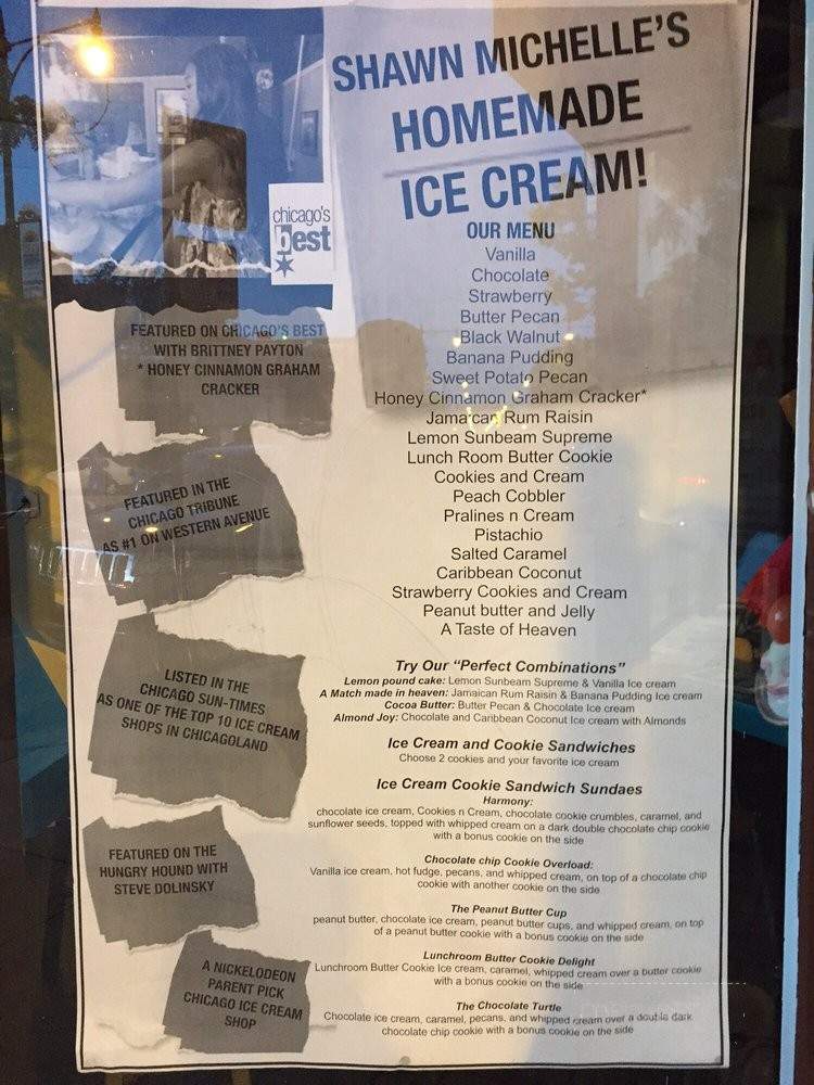 Shawn Michelle's Homemade Ice Cream - Chicago, IL menu_pic