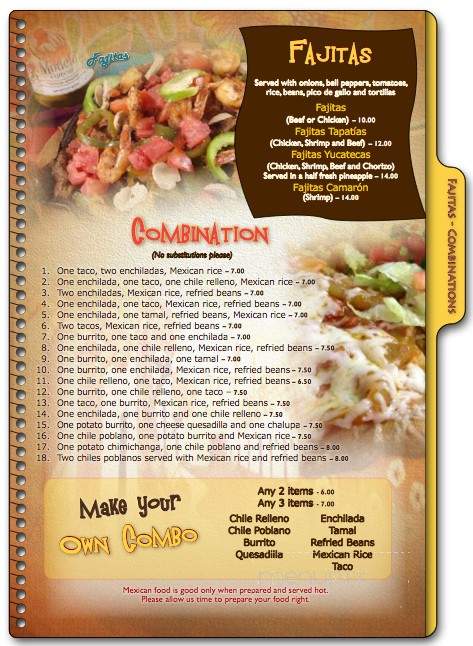 Sierra's Mexican Grill - Spartanburg, SC menu_pic