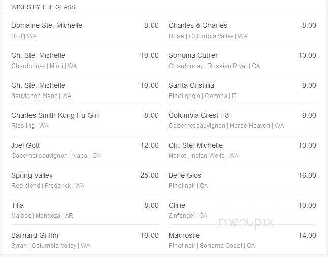Lit Cigar Lounge - Snoqualmie, WA menu_pic