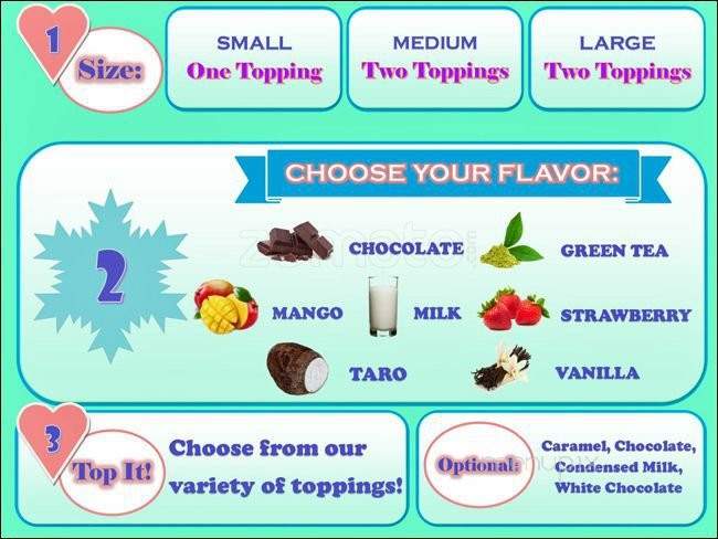 Snow Zone - Redondo Beach, CA menu_pic