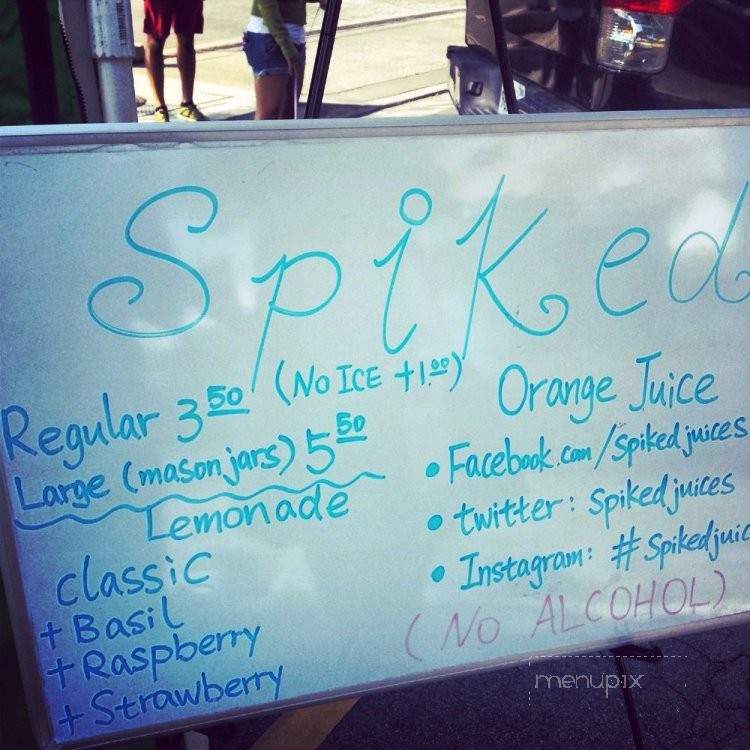 Spiked Juices - Alhambra, CA menu_pic