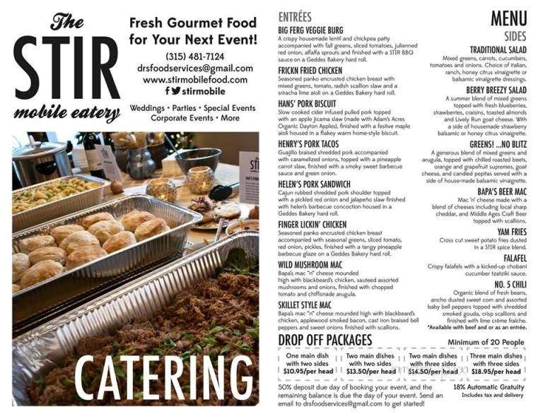 The Stir Mobile Eatery - Syracuse, NY menu_pic