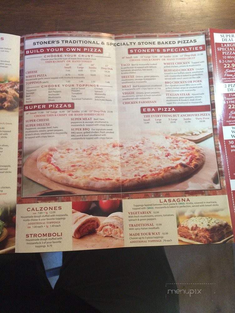 Stoners Pizza Joint - Richmond Hill, GA menu_pic