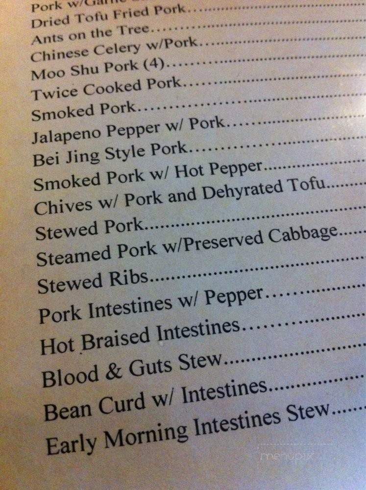 Szechuan Bean Flower - Issaquah, WA menu_pic