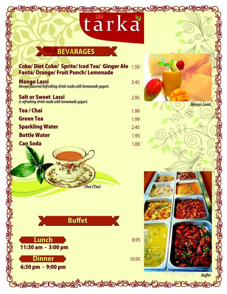 Tarka Restaurant - Philadelphia, PA menu_pic