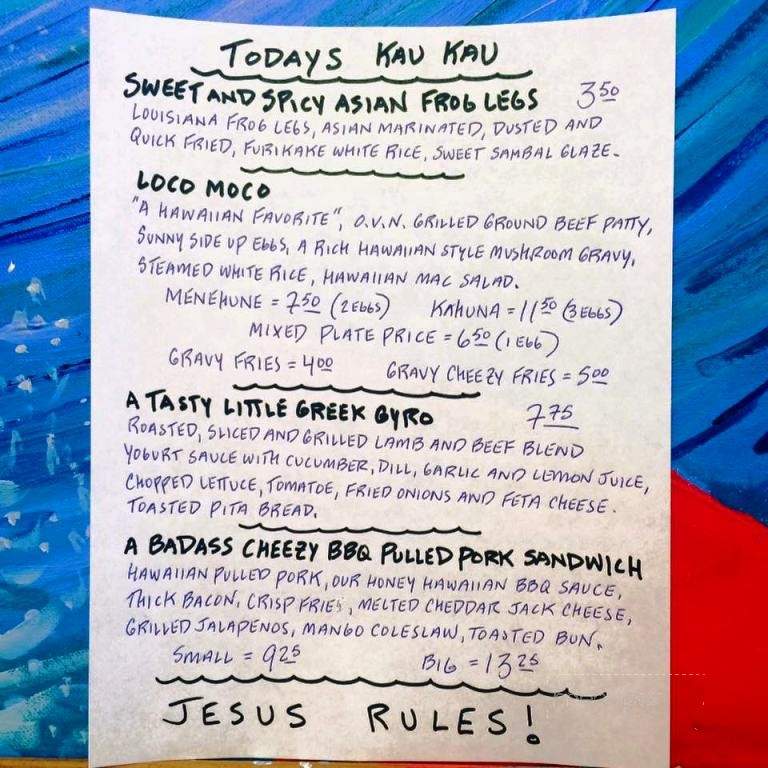 A Taste Of Hawaii - Florence, OR menu_pic