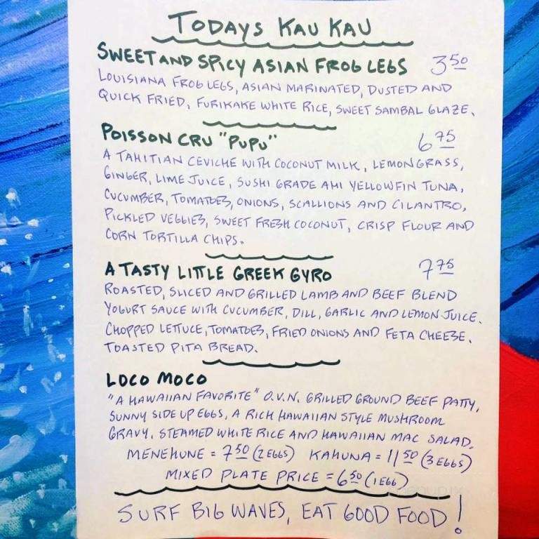 A Taste Of Hawaii - Florence, OR menu_pic