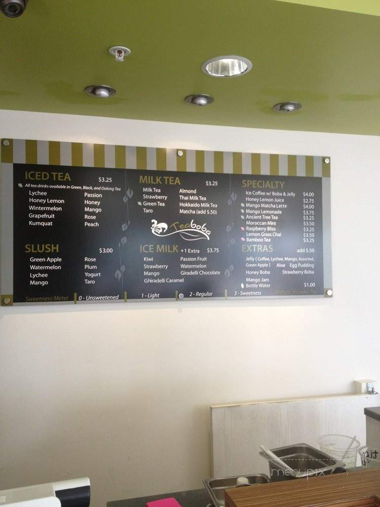 Teaboba - Pasadena, CA menu_pic
