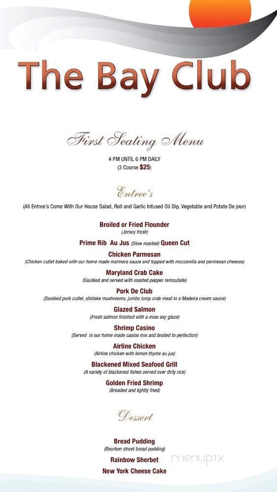 The Bay Club - Wildwood, NJ menu_pic