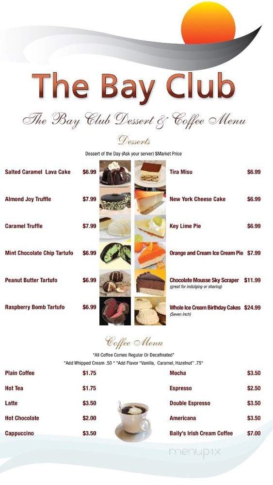 The Bay Club - Wildwood, NJ menu_pic
