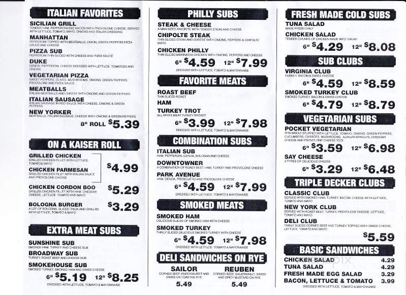 The Classics Bar And Grill - Richmond, VA menu_pic