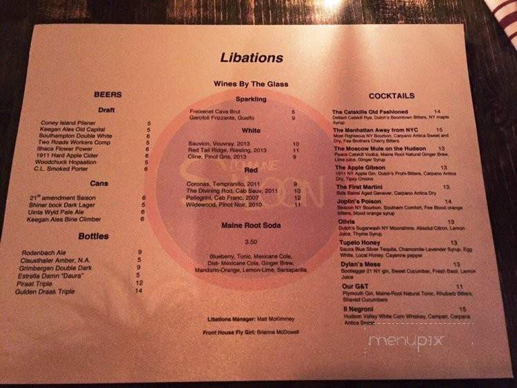 Commune Saloon - Woodstock, NY menu_pic
