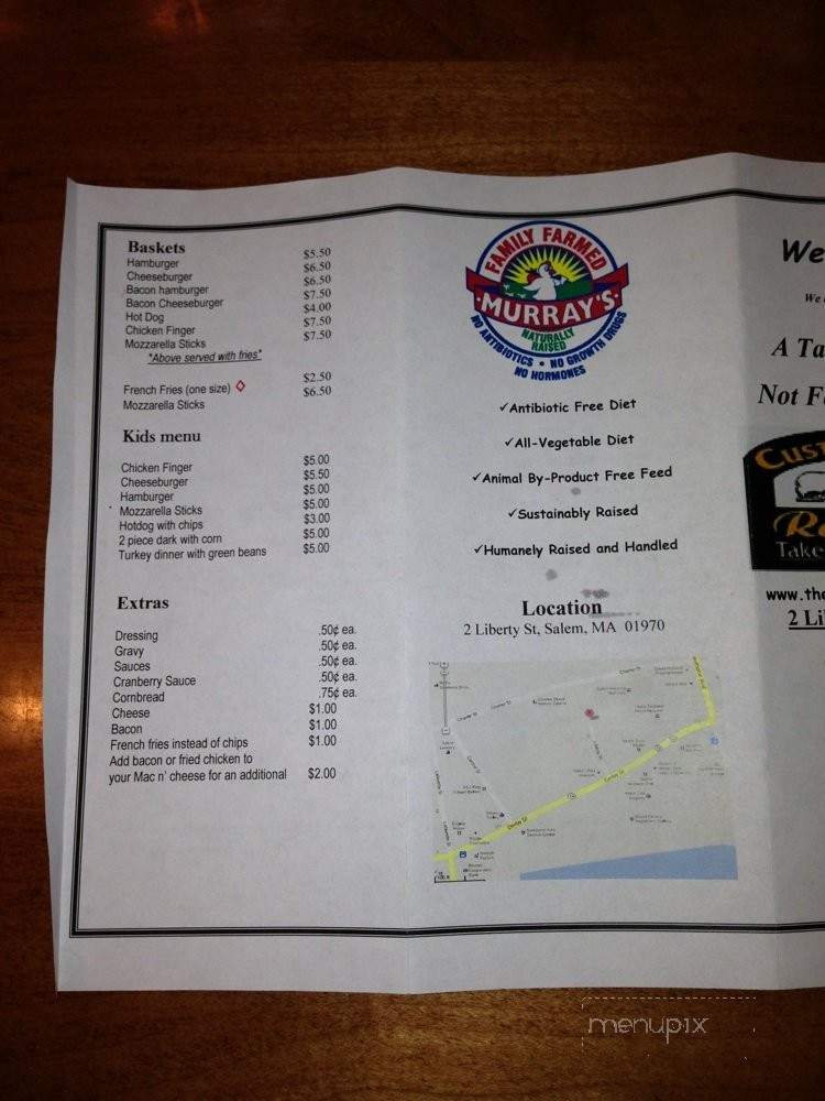 The Custom House Rotisserie - Salem, MA menu_pic