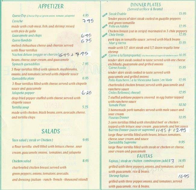 Mayan Palace - Orland Park, IL menu_pic