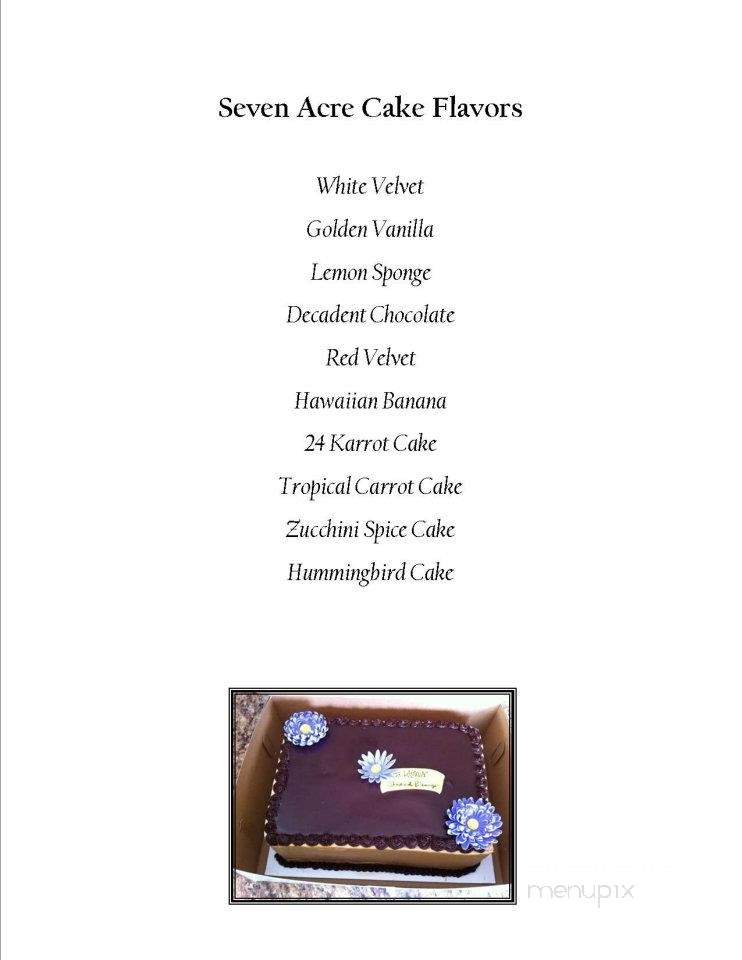 The Seven Acre Baker - Newton, NJ menu_pic