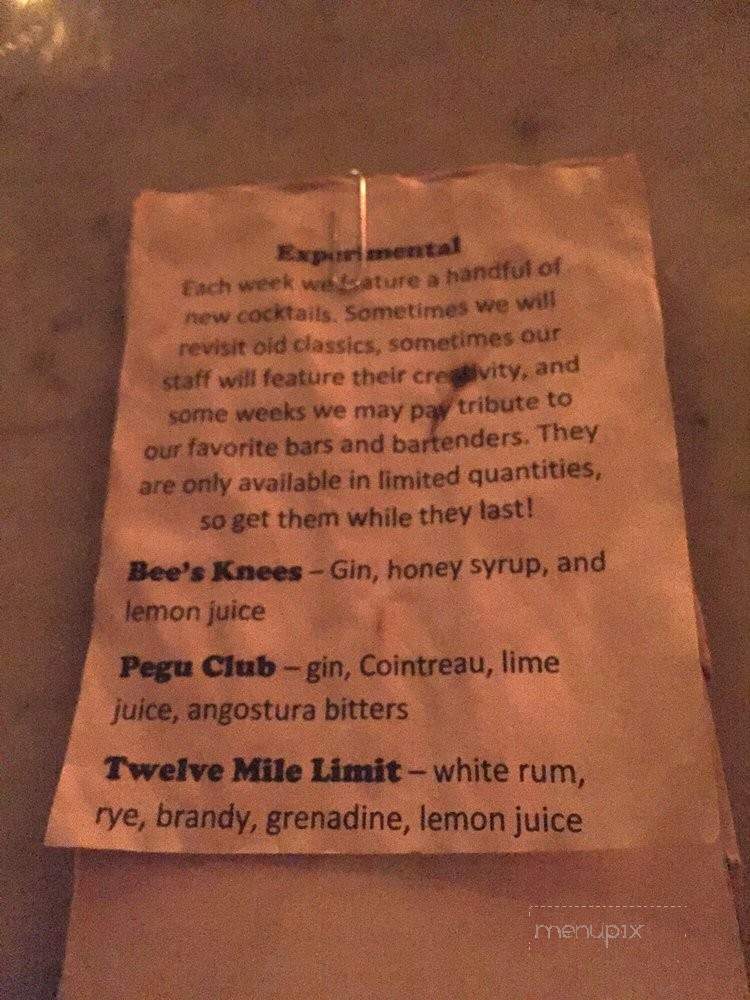 The Speak - Washington, DC menu_pic