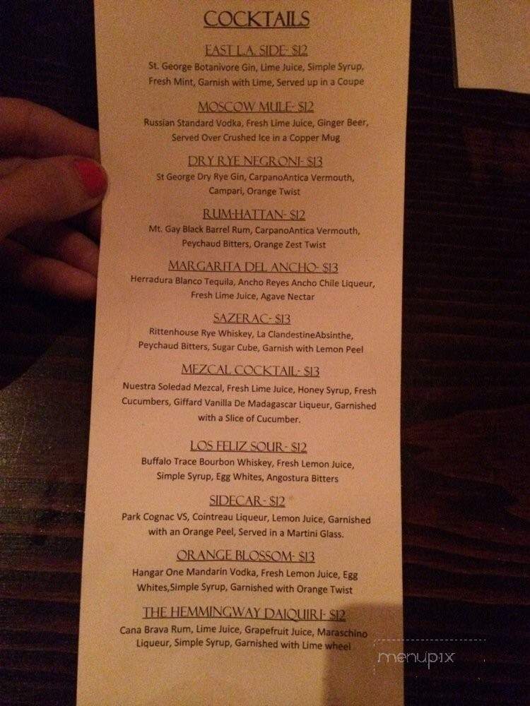 The Study - Los Angeles, CA menu_pic