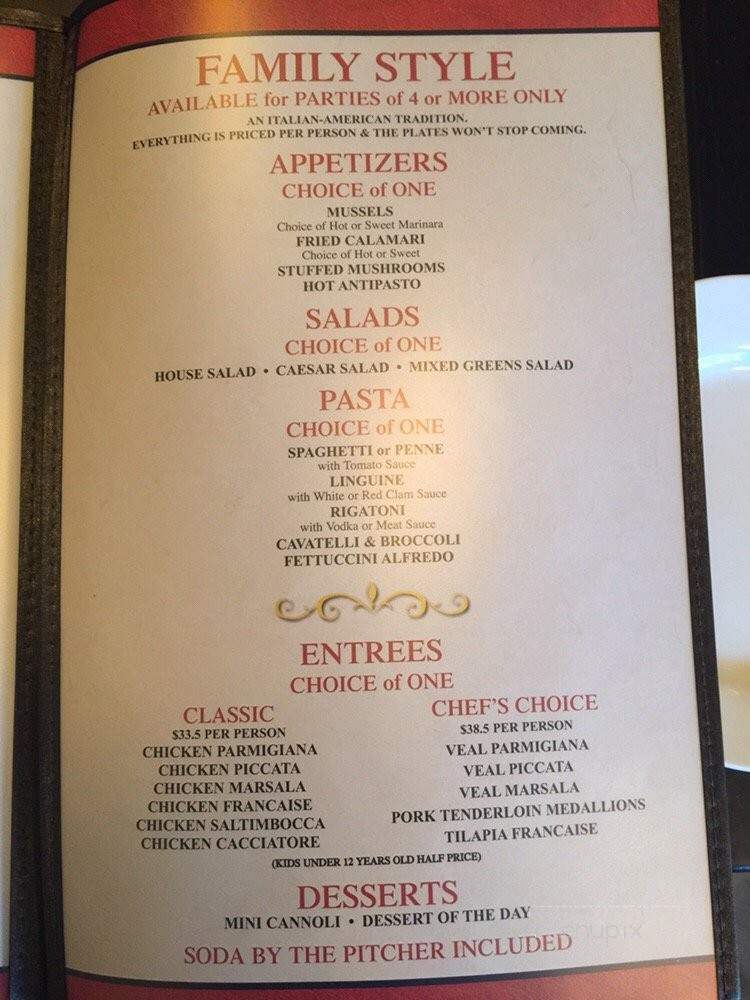 The Tuscan Table - Denville, NJ menu_pic