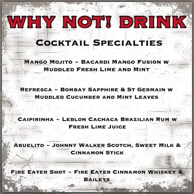 Why Not! Bar & Lounge - Brooklyn, NY menu_pic