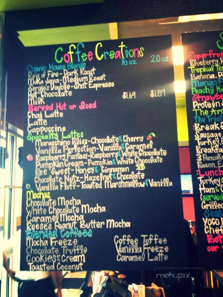Yogurt Cafe & Coffee Creations - Mebane, NC menu_pic