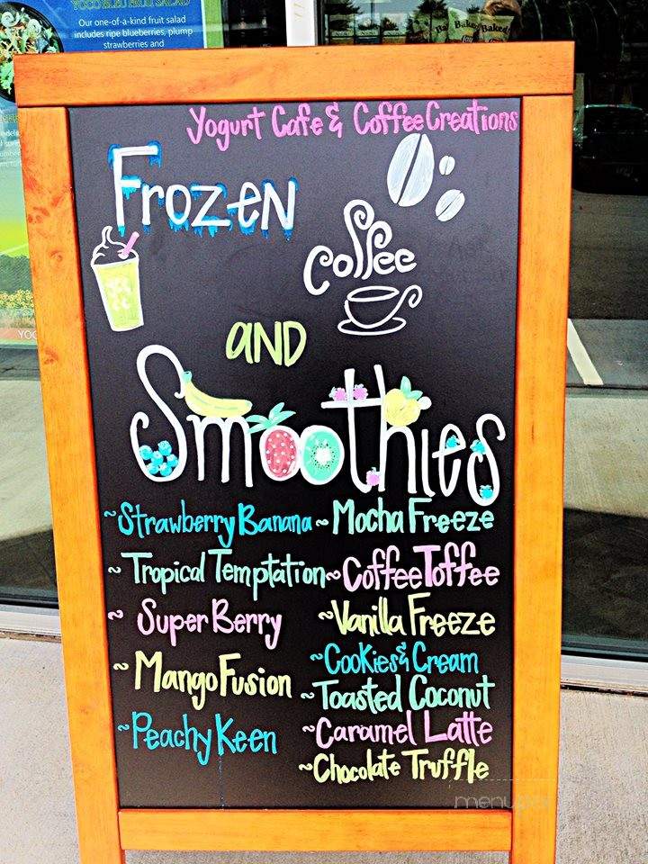 Yogurt Cafe & Coffee Creations - Mebane, NC menu_pic
