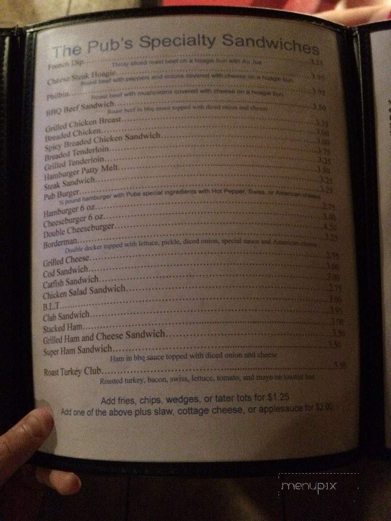 Marty's Pub - Worcester, MA menu_pic