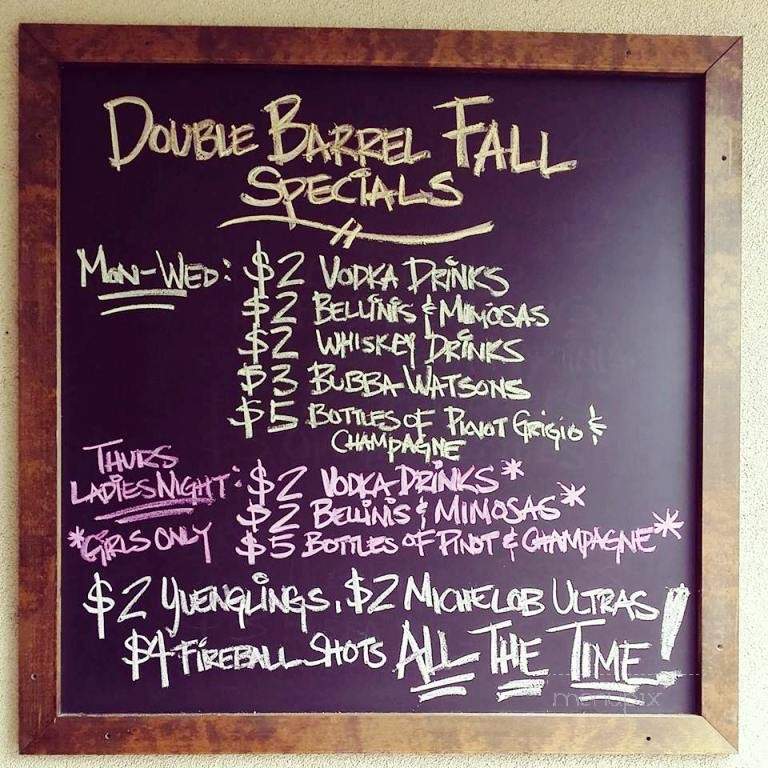 Double Barrel - Athens, GA menu_pic